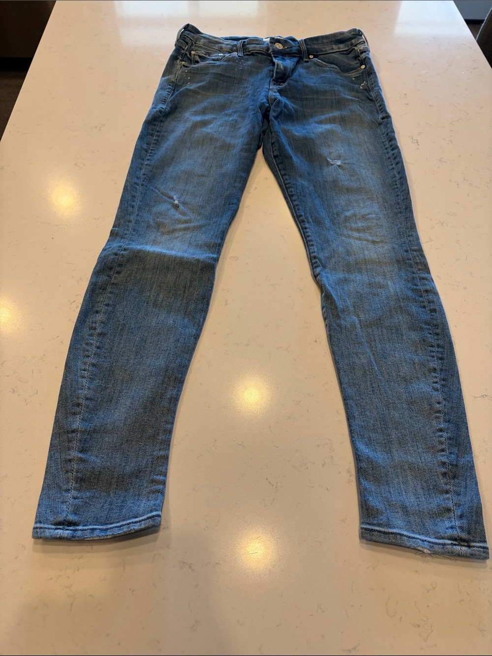 MOTHER light blue denim jeans with copper hardware